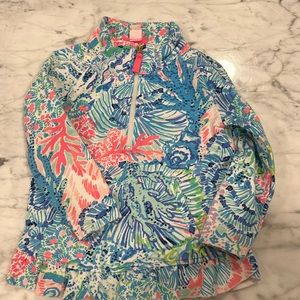 Gently Used Lilly Pulitzer Girls Half Zip. Size XS (2-3)